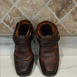 Frye Brown Leather Mules